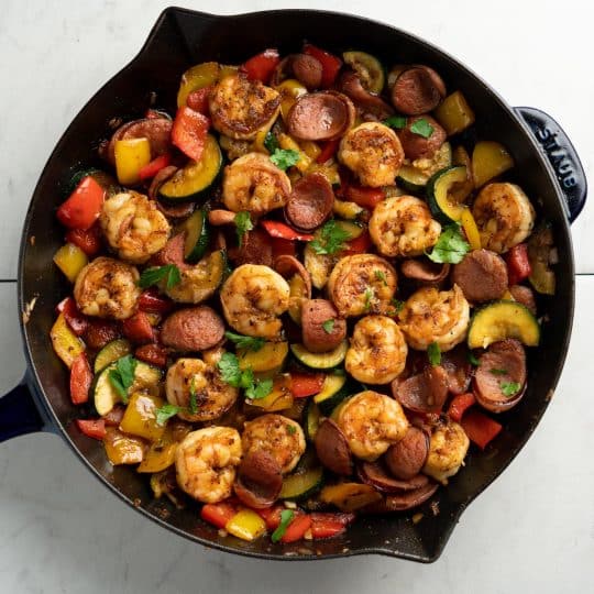 One Pan Cajun Shrimp and Vegetable Dinner - Paleoish