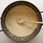 Cauliflower mash in a big pot